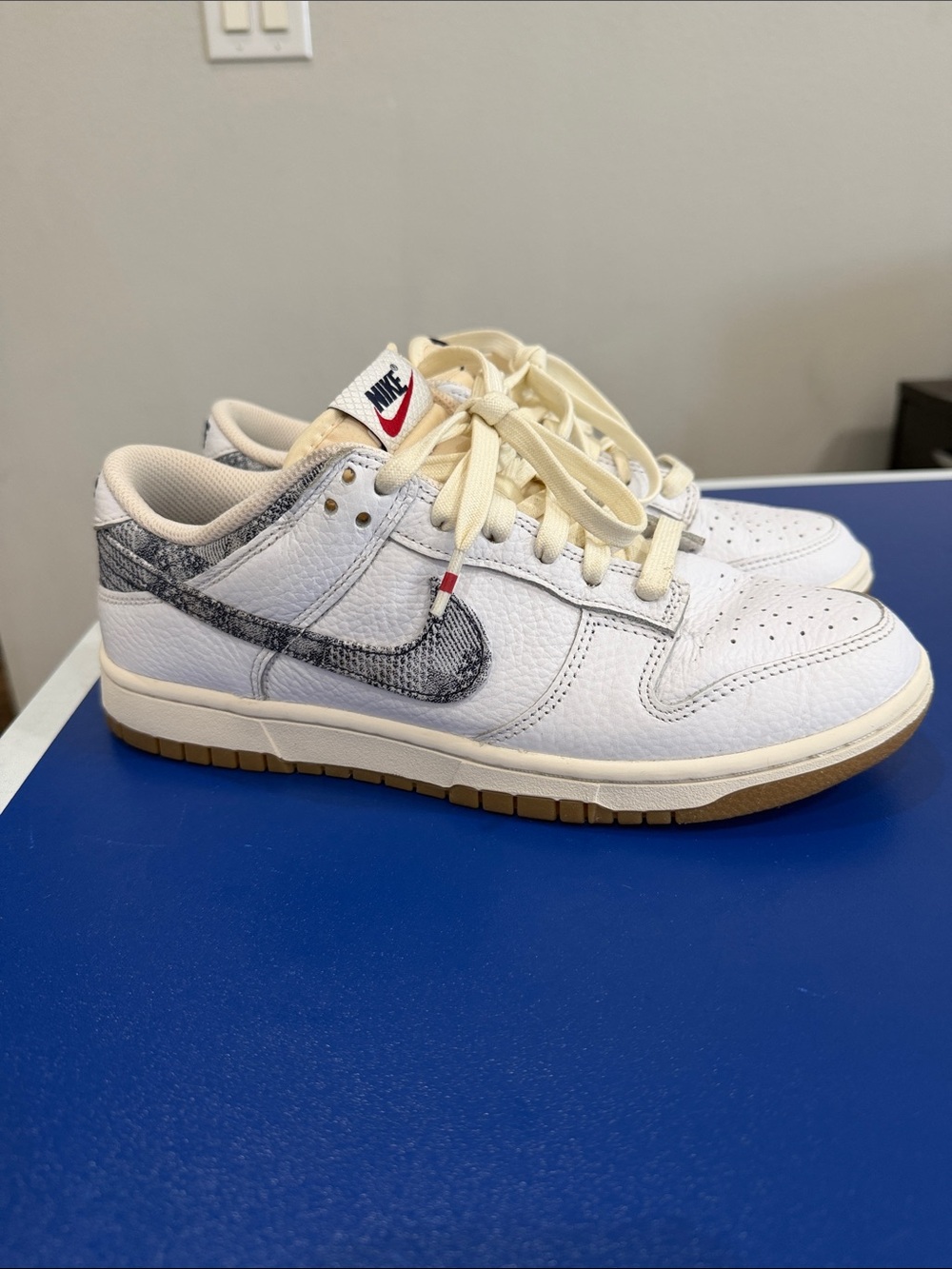 Nike Dunk Low "Washed Denim" (style code FN6881-100) Men’s 9